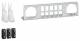 Hager UM00M3 Multimedia Kit, patch panel device and cable holder for 2x sockets