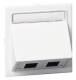 Schneider Electric INS60500 Schneider connection set inclined 2XActassi 500 cat6 UTP white RAL9016