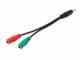 Equip Audiokabel 3.5mm/x3 St/Bu 0.15m schwarz Polybeutel