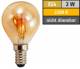 LED Filament Tropfenlampe McShine ''Retro'' E14, 2W, 150lm, warmweiß,goldenes Glas