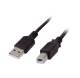 Kabel USB, A(St) => B(St), 5,0m, USB2.0, Schwarz, Premium, Synergy 21,