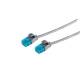Patchkabel RJ45 UTP(U/UTP). 1,0m grau, CAT6, PVC, slimline d=3,5mm,
