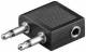 Goobay 61004 Audio Adapter - 2x 3.5 mm jack plug (2-pin, mono)> 3.5 mm jack plug (3-pin, Stereo)