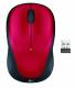 Logitech M235 Mouse - Optical - Wireless - Red - Radio Frequency - USB - Scroll Wheel