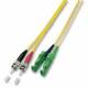LWL-2-Faser-Patchk. 15mtr.ST-E2000 APC 8G Schrägschliff, 9/125um