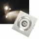 LED recessed spotlight McShine ''LES-406,4 cm ( 160 inch ), 1W LED, 60x60mm, warm white