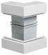 Hager BRA652103B9016 external corner base profile aluminum 68x210mm OT120mm traffic white
