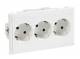 Schneider Electric 5940310 Schneider 3-way socket for duct installation CYB-PS white RAL 9010