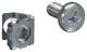 Rittal 7000990 DK Spring nuts with screws, L:10 mm, M6, T-slot mounting angles