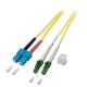 LWL-2-Faser-Patchk. 10mtr.LC(APC 8)-SC, 9/125um, Schrägschliff LC