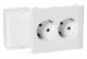 Schneider Electric 5951512 Schneider double socket without label for duct installation CYB-PS white