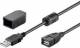 Goobay 93284 USB 2.0 Hi-Speed Verlängerungskabel mit Ferritkern - USB 2.0-Stecker (Typ A) > USB 2.0-Buchse (Typ A)