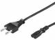 Goobay 95039 Netzkabel 5 m, Schwarz - Eurostecker (Typ C, CEE 7/16) > Gerätebuchse C7
