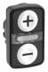 Schneider Electric ZB5AW7A1715 Schneider Leucht-Doppeldruck taster Bez.+ flach ws Bez.- flach ws D22