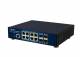 ALLNET Switch full managed Layer2+ 12 Port 8x GbE PoE Budget 300W 8x PoE at 4x SFP 25,4 cm ( 10 inch ) & 48,3 cm ( 19 inch ) ? Lüfterlos JSON API ALL-SG8612PMJ