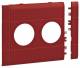 Hager GB120203020 Blende 2fach Steckdose BRA/H/S Oberteil 120mm hfr rot