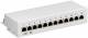 Goobay 93041 CAT 5e Mini/Desktop Patch Panel, 12 Port - STP geschirmt, Grau