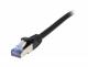 Synergy 21 S216491 Patch cable RJ45, CAT6A 500Mhz, 0.5m, black, S-STP (S / FTP)
