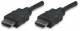 MANHATTAN 306126 High Speed HDMI Kabel 3D, 4K@30Hz, HDMI Stecker auf Stecker, Geschirmt, Schwarz, 3 m
