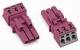 WAGO 890-283 Buchse ohne Zugentlastungsgehäuse 3p 0,25-1,5qmm pink