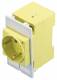 Rittal 2482410 SZ Interface flap, modular, socket modules, Germany, with screw terminals, Colour: Yellow