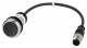Moeller 181045 EATON C22-DS-K01-P5 push button flat momentary black 1Ö cable 1m+M12A