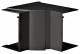 HAGER BR651004H9011 TEH Inner corner adjustable z top part 80mm halogen-free in graphite black