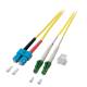 LWL-2-Faser-Patchk. 5mtr.LC(APC 8)-SC, 9/125um, Schrägschliff LC
