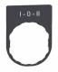 Schneider Electric ZBYP2186 Schneider Schildträger 30x40mm, mit Beschriftung I-0-II