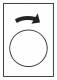 Schneider Electric ZB2BY4919 Schneider Textschild 30x40mm weiß DREHWERK RECHTS LANGSAM Metall D22