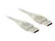 DELOCK USB cable A -> A St/St 0.50m transparent
