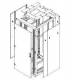 Triton 48,3 cm ( 19 Zoll )Schrank Flat-Pack, Front/Rückrahmen B800mm, 42HE, Rahmen mit Tür(2-teilig Glas), lichtgrau, zerlegt, bis 800Kg