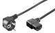 Goobay 96042 Netzkabel 1,5 m, Schwarz - Schukostecker (Typ F, CEE 7/7) > Gerätebuchse C13 (Kaltgeräteanschluss)