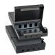Keystone,Modulträger, Patchpanel für 4xTP-Modul, Aufputz, Metallklappbox