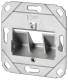 Metz Connect 130B20D11200KE BTR Keystone 1Port DE UP0, pure white empty socket o.Abdeckung