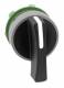 Schneider Electric ZB5AJ2C0 Schneider Wahlschalter, Front, Knebel lang, 2-Positionen, schwarz, 22mm