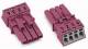 WAGO 890-284 Buchse ohne Zugentlastungsgehäuse 4p 0,25-1,5qmm pink