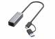 ALLNET USB 3.0 Type-C&A Ethernet Adapter 2.5 Multi-Gigabit LAN ALL-NC-2.5G-USBC/A *ALLTRAVEL*