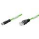 Weidmüller SAIL-M8BGRJ45-4S0.25UIE bus cable 4p 0.25m 1304030025