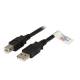 Kabel USB, A(St) => B(St), 0,5m, USB2.0, Premium, Schwarz,