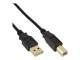INLINE USB 2.0 Kabel A an B 0,3m vergoldete Kontakte schwarz (P)