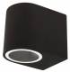 Wandleuchte McShine ''Oval-A'' schwarz, IP44, 1x GU10, Aluminium Gehäuse
