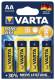 Mignon battery VARTA ''LONGLIFE'' alkaline, 1.5 V, type AA, blister of 4