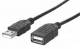 MANHATTAN 338653 Hi-Speed USB 2.0 Verlängerungskabel USB-A, Typ A Stecker - Typ A Buchse, 480 Mbit/s, 1,8 m, schwarz
