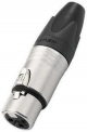 NEUTRIK NC3FXX connector silver - 3 pole female XLR cable connector.Nickel housing and silver contac