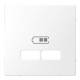 Merten MEG4367-6035 central plate for USB charging station insert, lotus white design