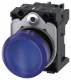 Siemens 3SU11026AA501AA0 indicator light 22mm round blue lens smooth AC/DC 24V