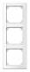 Merten 470319 M-SMART frame 3f vertical with label holder polar white glossy
