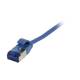 Patchkabel RJ45, CAT6A 500Mhz, 0,15m, blau, U/FTP, slimline rund d=3,8mm, TPE(Superflex), AWG32, Synergy 21