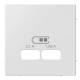 Merten MEG4367-0325 central plate for USB charging station insert active white glossy